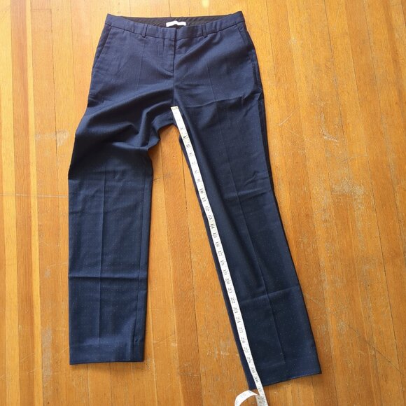 HUGO BOSS Wool Blend Lightweight Office MId-Rise Business Pants in Navy Microdot - Picture 12 of 15